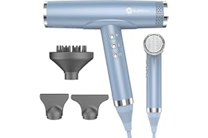 slopehill Hair Dryer, Blow Dryer, Professional Hair Dryer with Diffuser, Ionic Hair Dryers for women, High Speed Hair Dryer for Salon Use (BLUE)
