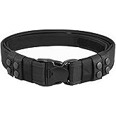 BVMAG Tactical Molle Belt with Quick-Connect Buckle 1.5"& 2" Inch Heavy-Duty Rigger Belts for Outdoor Training