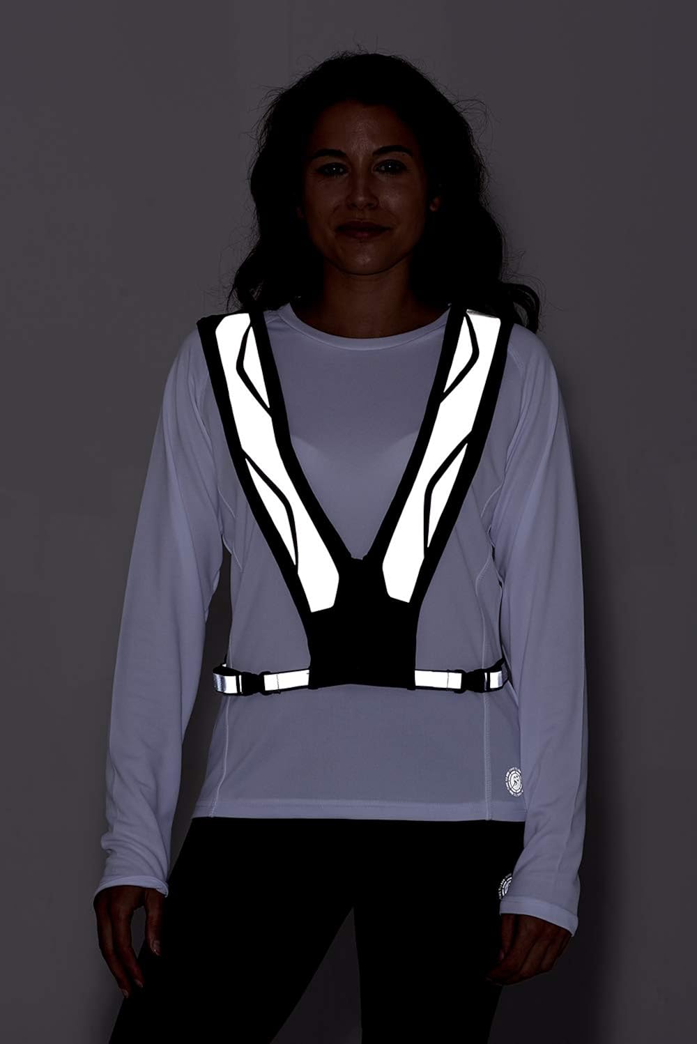 Time To Run High Visibility Lightweight Lycra Reflective Running/Cycling/Walking Vest With High Vis Reflective Scothclite 3M S/M Black - Image 5