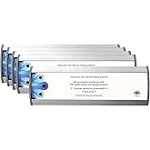 Peacock display Curved Office Business Door Sign Holder | Aluminum Wall Mount Name Plate Holder, cubicle sign holder, sturdy and beautiful – 8.00" W X 2.80" H (N70x8" 5 sign)
