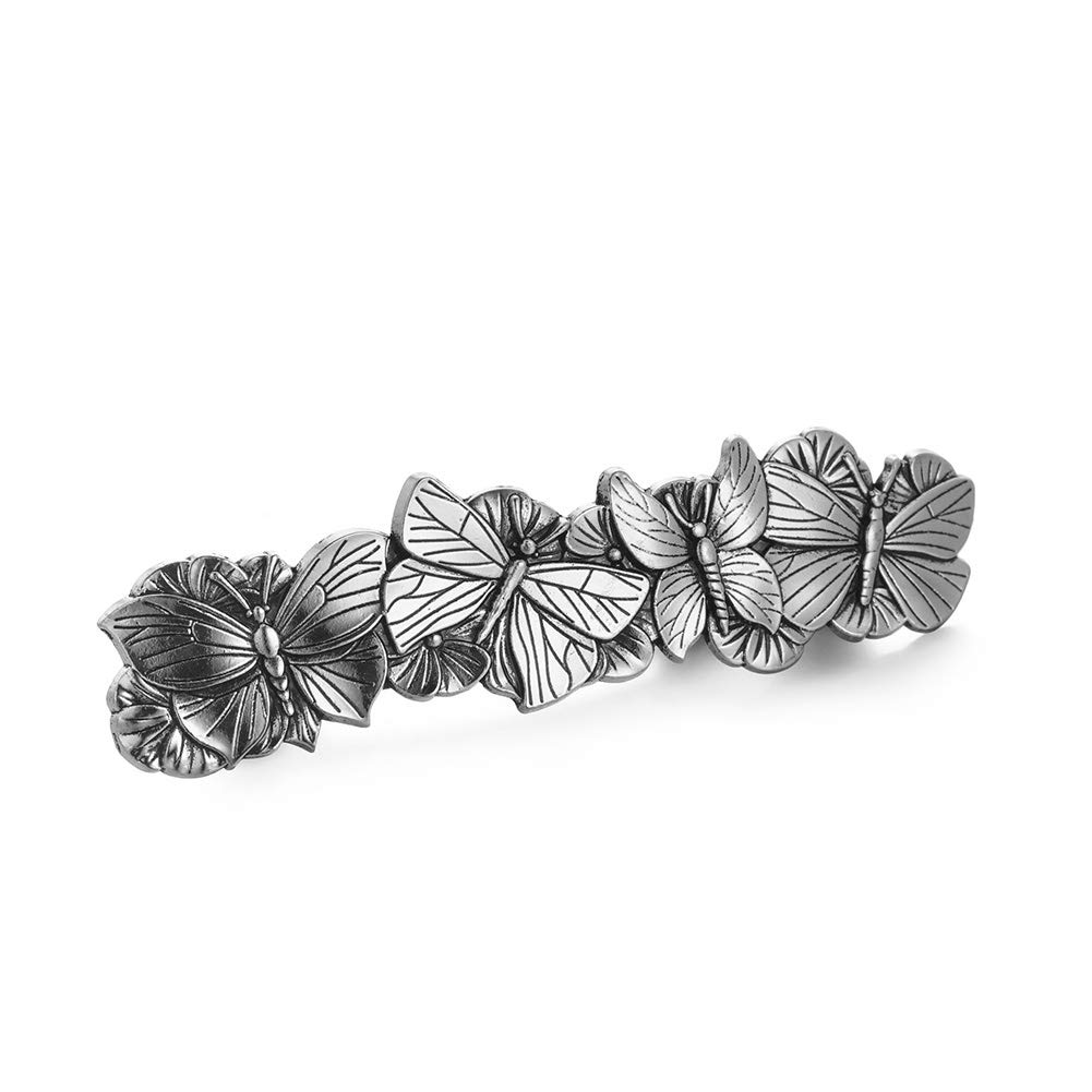 KKJOY Vintage Butterfly Hair Clips Barrettes Hand Crafted Spring Clip Metal Hair Pin Headpieces Wedding Bridal Hair Accessories for Women Girls