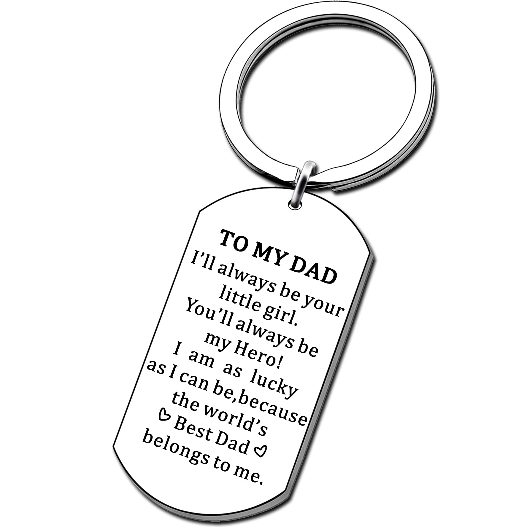AMZQ Dad Gifts from Daughter - Father Daughter Gifts Keyring,Christmas Birthday Father’s Day Gifts Keyring for Dad