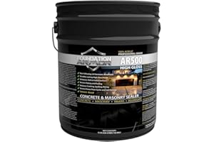 FOUNDATION ARMOR Armor AR500 High Gloss Wet Look Concrete Sealer 5 Gallon - Professional Grade Color Enhancing Solvent Based Acrylic Sealer for Exterior Concrete and Pavers - 700 VOC