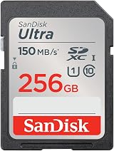SanDisk 256GB Ultra SDXC Card UHS-I U1 Class 10 150 MB/s Read for HD Video
