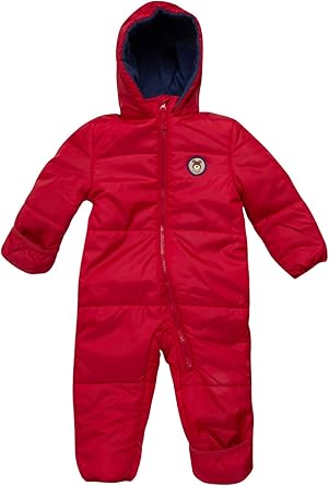 Amazon Com Ixtreme Baby Boys One Piece Puffer Winter Snowsuit With Hood Newborn Infant Clothing