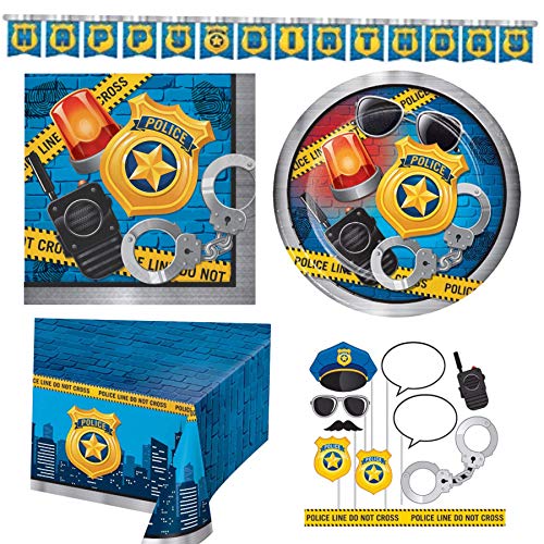 Olive Occasions Police Birthday Party Supplies