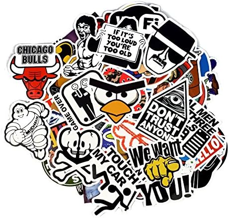SupplyPro 100PCs Waterproof Graffiti Stickers - Random Style Mix Lot Fashion Unique Stickers for Suitcase Skateboard Snowboarding Helmet Luggage Guitar Car Bike Bicycle Laptops (B)