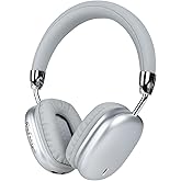 YGVCDRY B36 Wireless Bluetooth 5.3 Over-Ear Headphones, 8H Playtime ANC Noise Cancelling Headphones, Foldable, Ergonomic, HD Microphone, for Mobile/PC/Game Console (Silver)