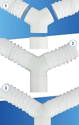 Fantronix 100mm Equal Y-Piece Duct Connector White 45° Vent Splitter view 8