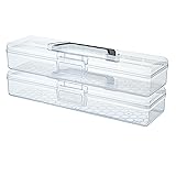 Ganydet 2 Pack Plastic Tool Box Plastic Clear