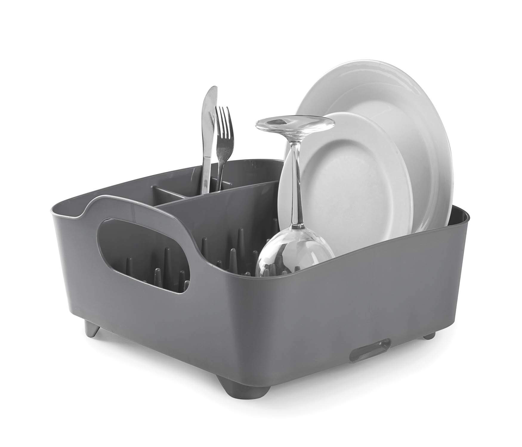 Umbra Tub Dish Rack, Anthracite, 36.07 x 33.66 x 18.29 cm