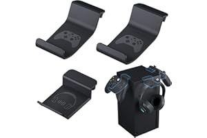 Wiilkac 3 Pack Controllers Holder and Headset Hook for Xbox Series X/S Gamepad Controller Mount On Game Console, Universal Controller Headphone Accessories