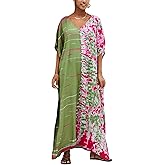 IMAGEKOPE Kaftan for Women Plus Size Bathing Suit Cover up Batwing Dress Loose fit Moroccan Caftan mumu Dresses for Women