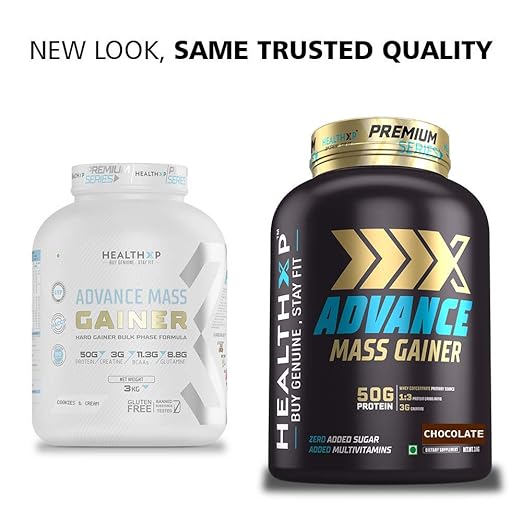 Healthxp Premium Series Advance Mass Gainer 3kg Cookies Cream Amazon In Health Personal Care