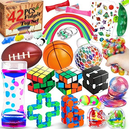 42 Pcs Sensory Fidget Toys Pack, Stress 