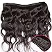 Unice Hair Brazilian Virgin Human Hair Weave Bundles 3pcs Body Wave Weft Extensions Natural Color 12 14 16 Inch