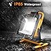 Onforu 80W 7600LM LED Work Light (800W Equivalent), 2 Brightness Levels, 16.4ft/5m Power Cord with Plug, Waterproof Flood Lights with Stand for Workshop, Construction Site, 5000K Daylight White