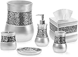 Creative Scents Silver Bathroom Accessories Set