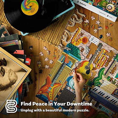BetterCo. Feeling Groovy Music Room Puzzle with Guitars, Keyboard Piano