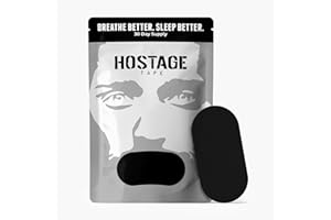 Hostage Tape - Breathable Sleep Tape with Comfortable Adhesive Strength Easy to Apply (Sleep Strips 1 Pack Black - 30 Tapes)