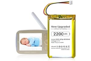 OHZHAO 2200mAh Replacement Battery for Infant Optics DXR-8 Video Baby Monitors SP803048 Lithium Ion Rechargeable Battery, 202