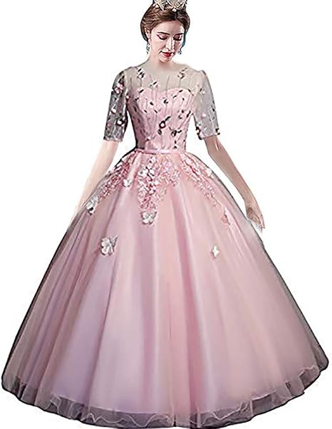 Amazon 発表会 舞踏会 演奏会 上品 ブライズメイド 二次会 パーティー 結婚式 成人式 ワンピース ピアノ 締上げタイプ 披露宴 お呼ばれ ドレス 花嫁 レディース イブニングドレス 通販