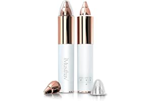 iMusthav Portable Eyebrow Hair Remover for Women – Painless, Fast & Precise Flawless Electric Razor & Epilator for Eyebrow, Nose, Ear Hair Removal – 18K Gold-Plated, 360° LED Light