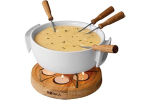 Boska Twinkle Cheese Fondue Pot - Great for Meat, Chocolate, and Cheese Snack - Serve 4 Persons Wedding Registry Items Kitchen Gifts for Family Housewarming - Use with Fondue Sticks