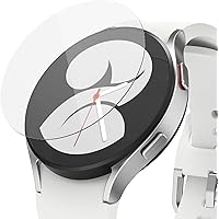 Ringke Tempered Glass Screen Protector (4 Pack) Compatible with Samsung Galaxy Watch 4 44mm Smartwatch Protective Film