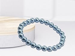 Light Blue Pearl Bracelet for Women Men's Gifts