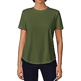 PINSPARK Soft Workout Tops for Women Short Sleeve UV Protection Shirt Quick Dry Athletic Hiking Travel Basic Tee Shirts