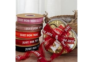 3 Rolls JUST for You Sheer Organza Ribbon, 1" x 160" Red, White & Pink Ribbon for Gift Wrapping, Party Decor & DIY Crafts