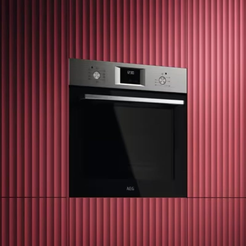 Horno Multifunción OU5AB20SM, 72 L, Limpieza Aqua Clean, 9 Programas, Función Grill, SurroundCook, Pantalla LED, Cocción Multinivel, Inox Antihuellas