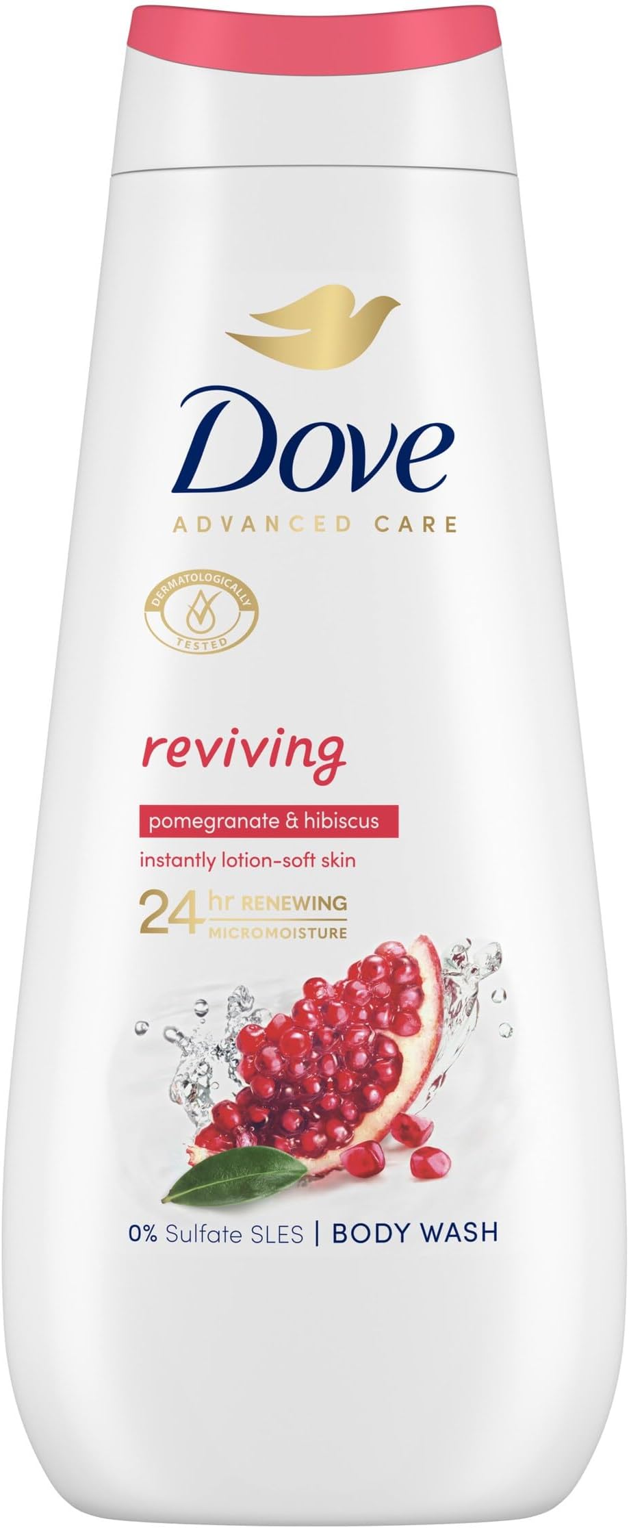 Dove Advanced Care Reviving Body Wash 6x400 ml Hibiscus Pomegranate Scent