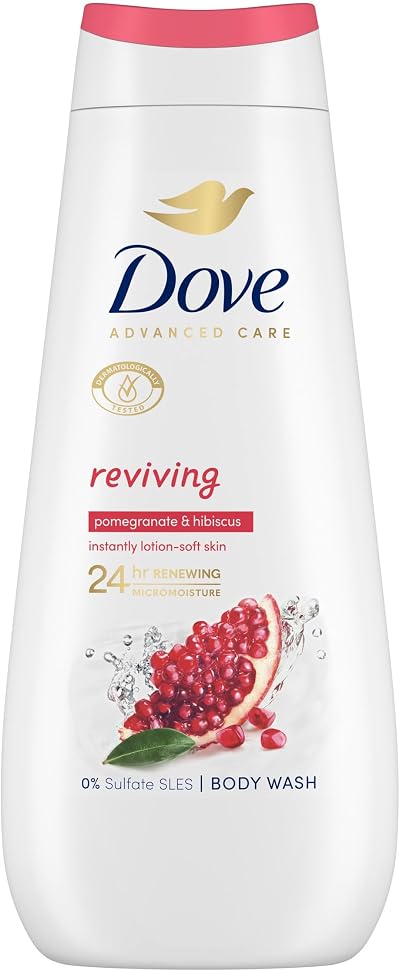 Dove Advanced Care Reviving Body Wash 6x400 ml Hibiscus Pomegranate Scent