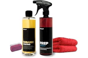 PROJE' Proje Premium Car Care Deluxe Ceramic Kit 5-Piece | Premium Ceramic Coating Kit for Cars Trucks RVs and Motorcycles | Prep Spray Ceramic Coating | Plush Microfiber Towels & Applicator Sponge