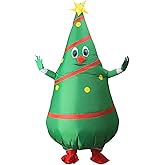 VURPOKSI Inflatable Costume Christmas Tree Costumes for Adult Funny Air Blow up Costume Fancy Dress Cosplay Party Christmas Costume