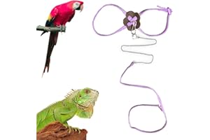 Sawyd Adjustable Reptile Lizard Harness Leash,Turtle Lizard Pet Traction Belt Bearded Dragon Accessories Soft Small Pet Animal Harness Rope,1.2M (Purple)