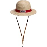 Bioworld One Piece Luffy Cosplay Straw Bucket Hat with Chin Rope Brown