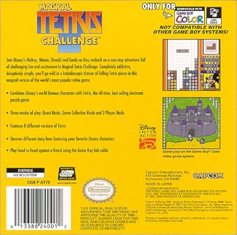 Magical Tetris Challenge Game Boy Color Game Boy Color Computer And Video Games Amazon Ca