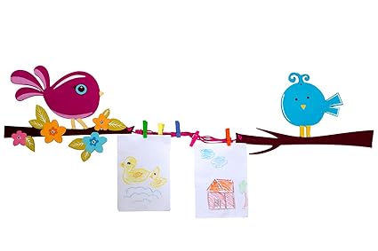 Kaasht Kids Bird Wall Art Memo Display Hanger