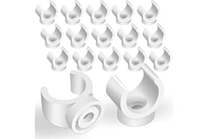 YOOKEER 50 Packs 1/2 Inch PEX Clips Pipe Hangers Clamps Holder Pipe Support Plastic 16 mm PEX Tubing Clamps Hangers Water Support Clamp Clips Socket