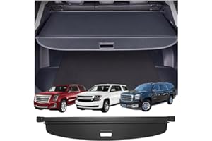 Deluden Retractable Cargo Cover Compatible with Chevrolet Suburban Cadillac Escalade ESV GMC Yukon XL 2015-2020 Trunk Shield Security Shade Privacy Screen (65 Inches, for Long Wheelbase)