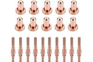 KEMAO 9-8206 30A Nozzle Tips 9-8215 Electrode, 20Pack, Fit for Thermal Dynamics SL60/SL100 Plasma Cutting Torch Consumables