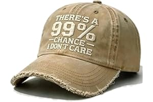 There’s A 99% Chance I Don’t Care Embroidered Dad Hat, Adjustable Distressed Embroidered I Don’t Care Cap Baseball Caps