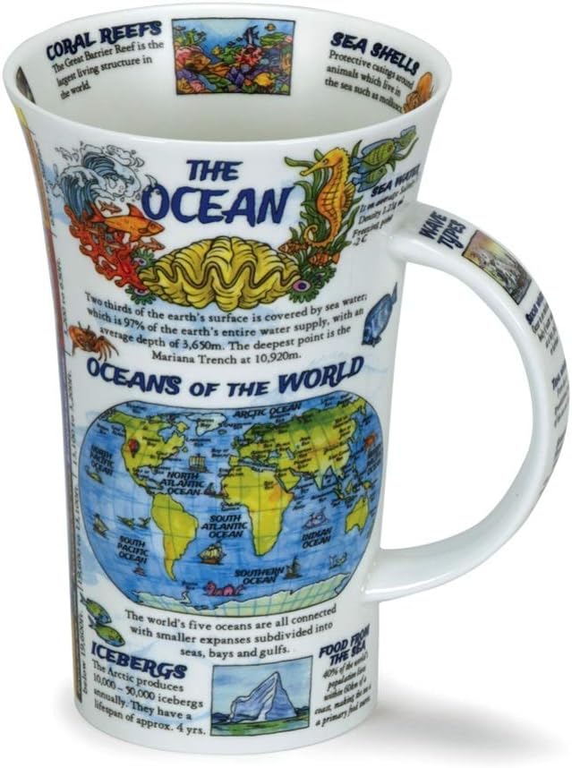 Dunoon Informative The Ocean Sea Fine Bone China Mug Glencoe Style
