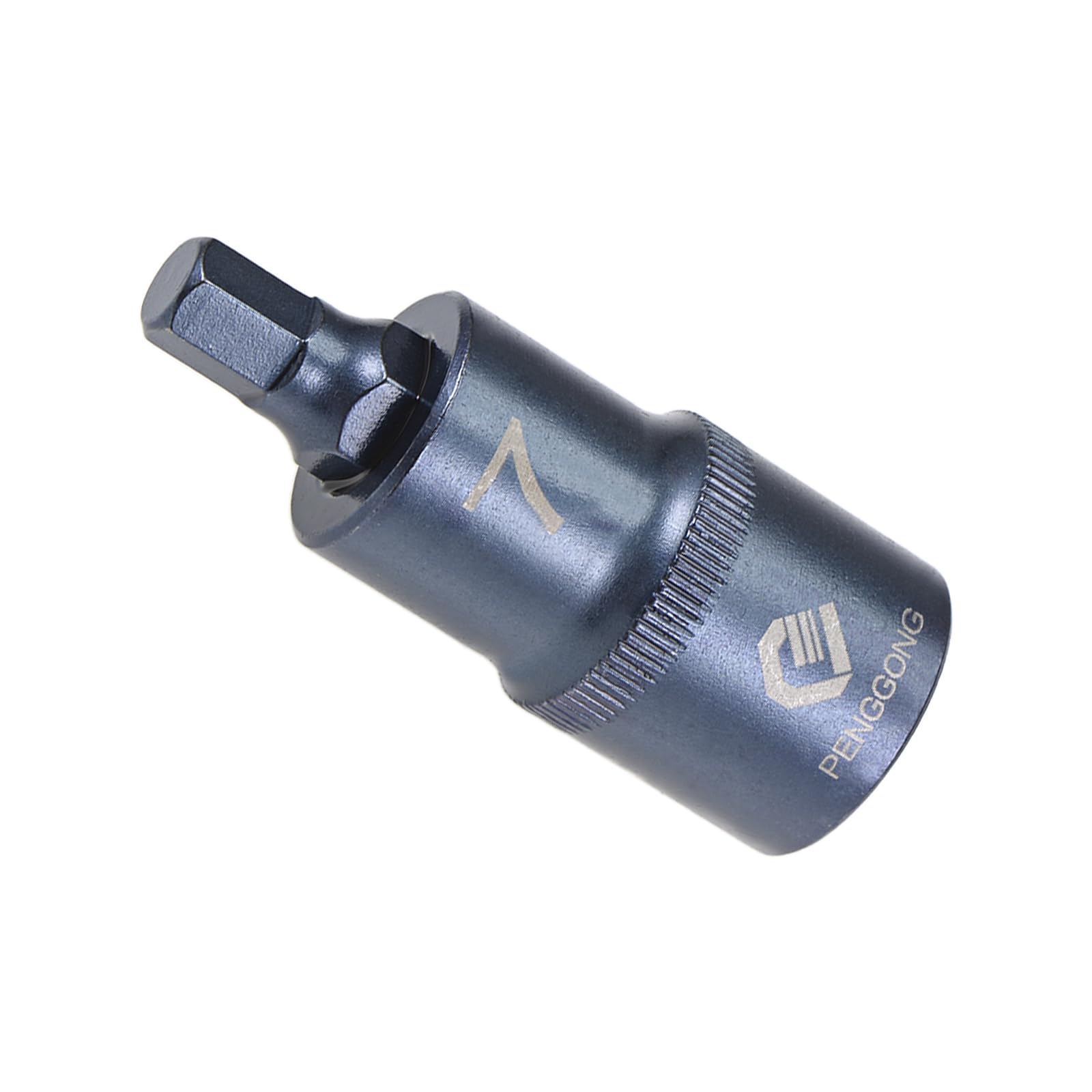 CoCud Hex Bit Socket, H7 Bit 1/2" Drive 2" Length, Star S2 Alloy Steel Cr-V Socket Blue - (Applications: for Fastener Application)