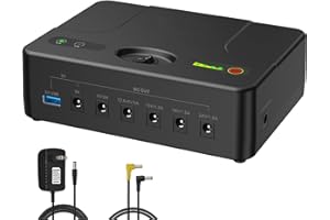 HJGHY 12V 24000mAh 31200mAh 38400mAh 42000mAh Replaceable Lithium Battery Pack with 6 Port Output (5V/ 9V/ 12.6V/ 15V/ 19V/ 2