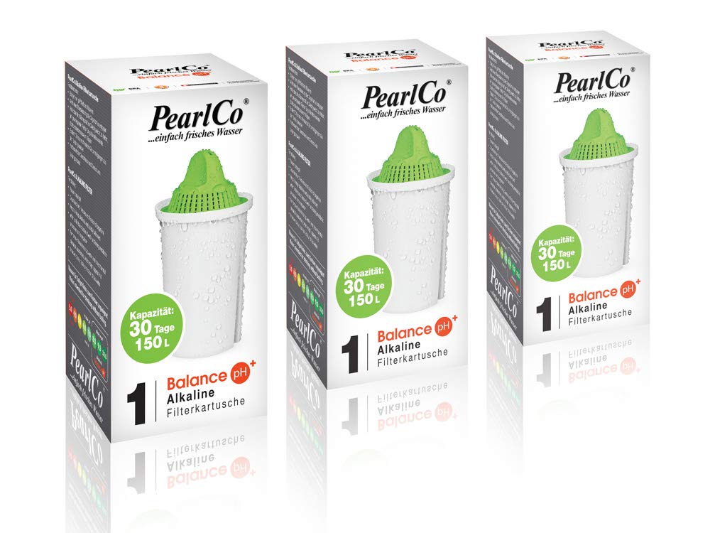 PearlCo Alkaline Classic - 3 Pack Water Filter Cartridges (Compatible with Brita® Classic)