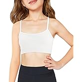 Haloumoning Girls Sports Training Bra Kids Athletic Adjustable Seamless Camis Dance Yoga Crop Tops 5-14 Years